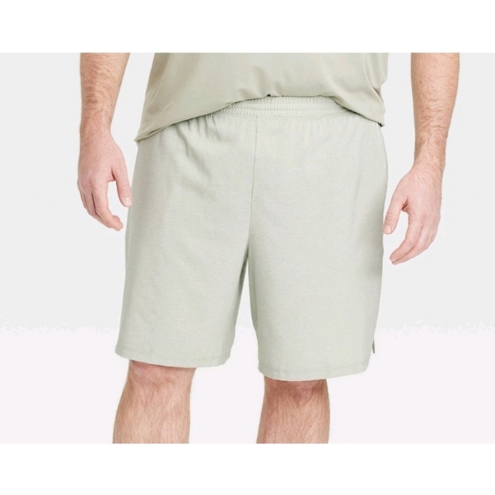 All in Motion Lined Run Shorts 9" Heathered Green Size XXL
